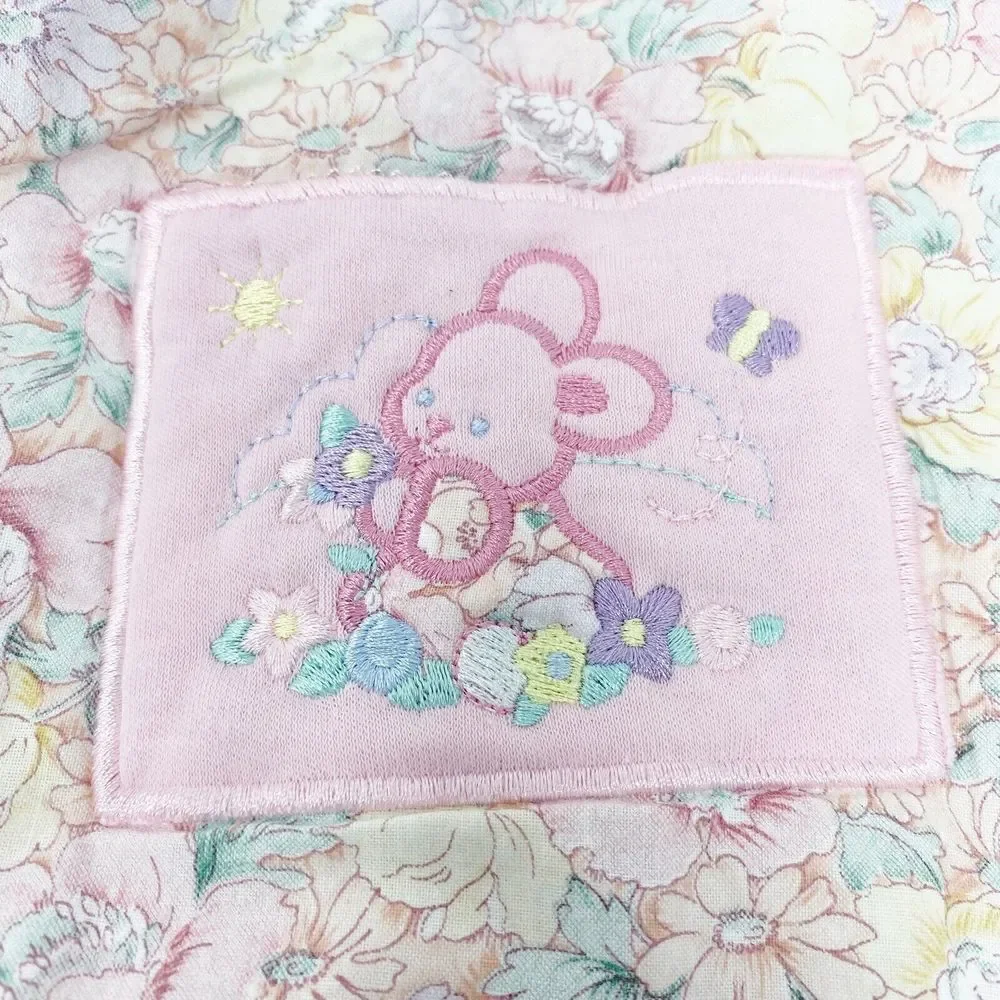 Vintage Little Me Bunny Pastel Romper Hat Baby‎ 3 Months Pink Floral One Piece